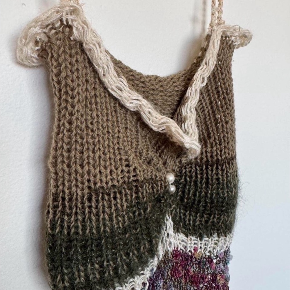 Handmade Knit Multicolor Top - Picture 5 of 5